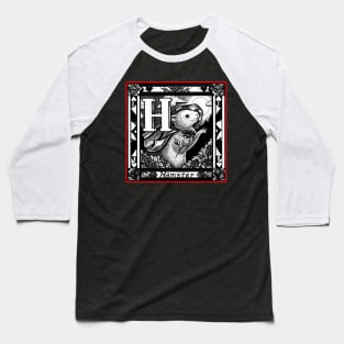 H is for Hamster - Red Outlined Version Baseball T-Shirt